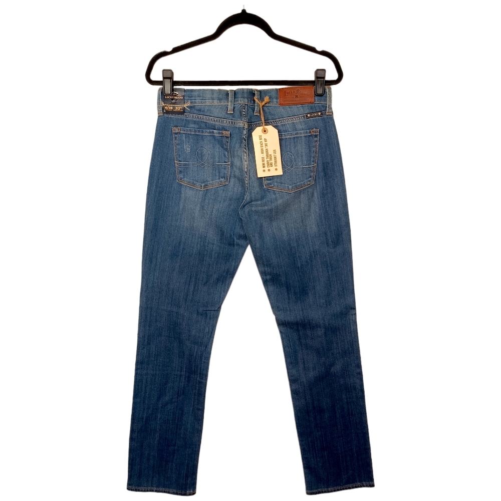 LUCKY BRAND Sofia Straight High Back Rise Blue Denim Jeans 6/28 NWT